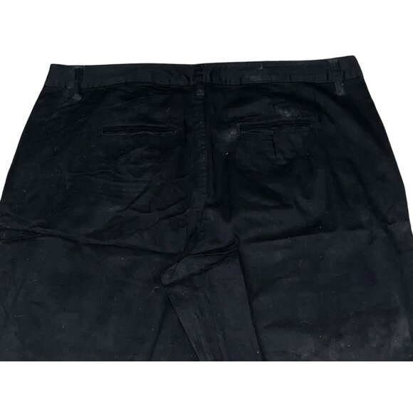 Woman Within NWOT Stretch Cotton Chino Straight Leg Pant Sz 20 Wide Black Plus - Picture 14 of 16